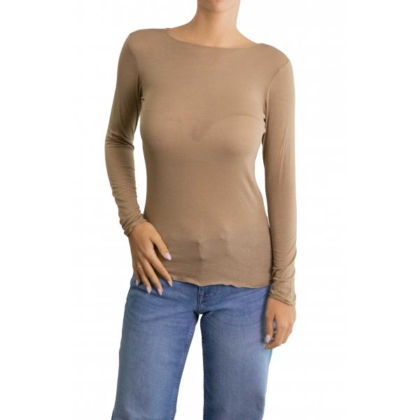 Maglia misto cashmere tinta unita 